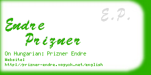 endre prizner business card